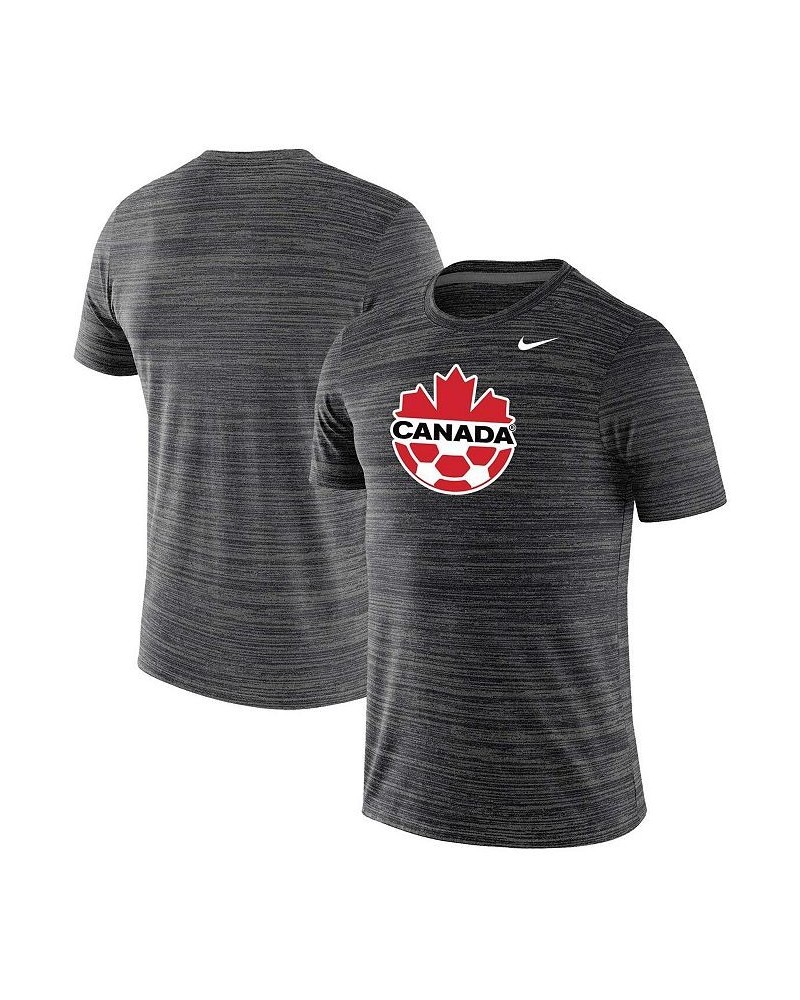 Men's Black Canada Soccer Primary Logo Velocity Legend T-shirt $25.00 T-Shirts