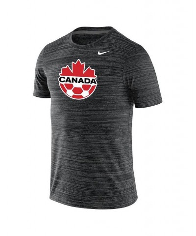 Men's Black Canada Soccer Primary Logo Velocity Legend T-shirt $25.00 T-Shirts