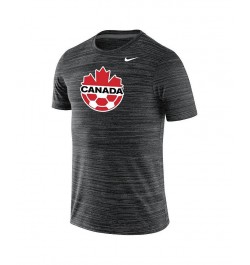 Men's Black Canada Soccer Primary Logo Velocity Legend T-shirt $25.00 T-Shirts