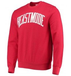 Men's Red Beast Mode Collegiate Logo Pullover Sweatshirt $30.79 Sweatshirt