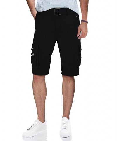 Men's Belted Snap Detail Cargo Shorts PD01 $34.22 Shorts