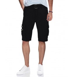 Men's Belted Snap Detail Cargo Shorts PD01 $34.22 Shorts