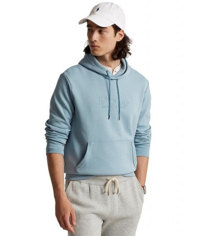 Men's Logo-Embossed Double-Knit Hoodie Blue $43.47 Sweatshirt