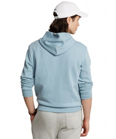 Men's Logo-Embossed Double-Knit Hoodie Blue $43.47 Sweatshirt