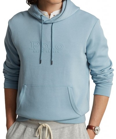 Men's Logo-Embossed Double-Knit Hoodie Blue $43.47 Sweatshirt