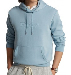 Men's Logo-Embossed Double-Knit Hoodie Blue $43.47 Sweatshirt