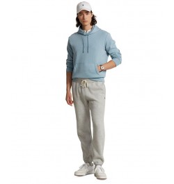 Men's Logo-Embossed Double-Knit Hoodie Blue $43.47 Sweatshirt