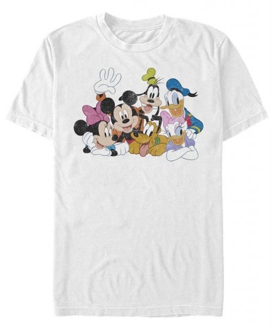 Men's Mickey Group Short Sleeve Crew T-shirt White $14.00 T-Shirts