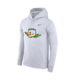 Men's White Oregon Ducks Alternate Performance Pullover Hoodie $44.10 Sweatshirt