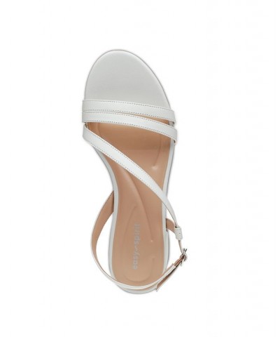 Women's Glenni Kitten Heel Strappy Sandals White $50.49 Shoes