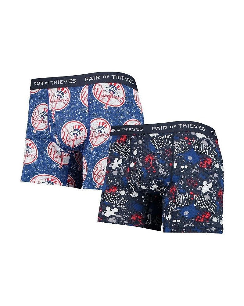 Men's Navy, Blue New York Yankees Super Fit 2-Pack Boxer Briefs Set $22.00 Underwear