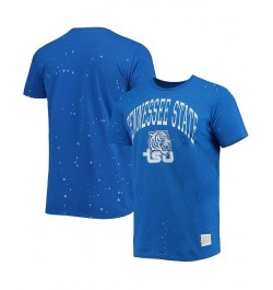 Men's Royal Tennessee State Tigers Bleach Splatter T-shirt $23.84 T-Shirts