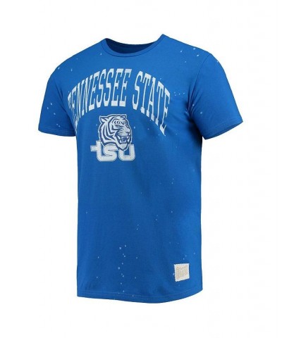 Men's Royal Tennessee State Tigers Bleach Splatter T-shirt $23.84 T-Shirts