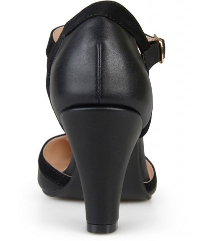 Women's Olina T-Strap Heels Black $44.00 Shoes