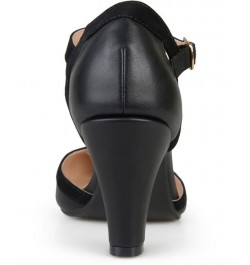 Women's Olina T-Strap Heels Black $44.00 Shoes