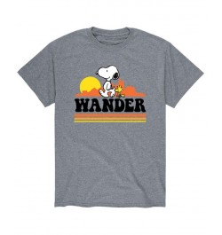 Men's Peanuts Wander T-Shirt Gray $15.05 T-Shirts