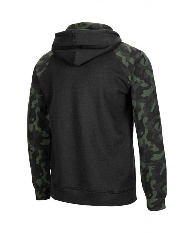 Men's Black Iowa Hawkeyes OHT Military-Inspired Appreciation Camo Raglan Full-Zip Hoodie $44.19 Sweatshirt