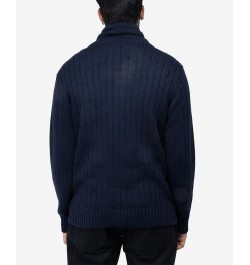 Men's Shawl Neck Knit Sweater Navy $23.50 Sweaters