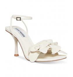 Women's Amani Floral Ankle-Strap Stiletto Sandals White $45.22 Shoes