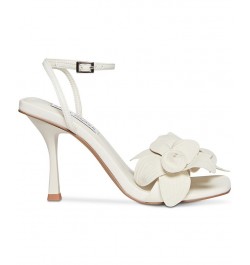 Women's Amani Floral Ankle-Strap Stiletto Sandals White $45.22 Shoes