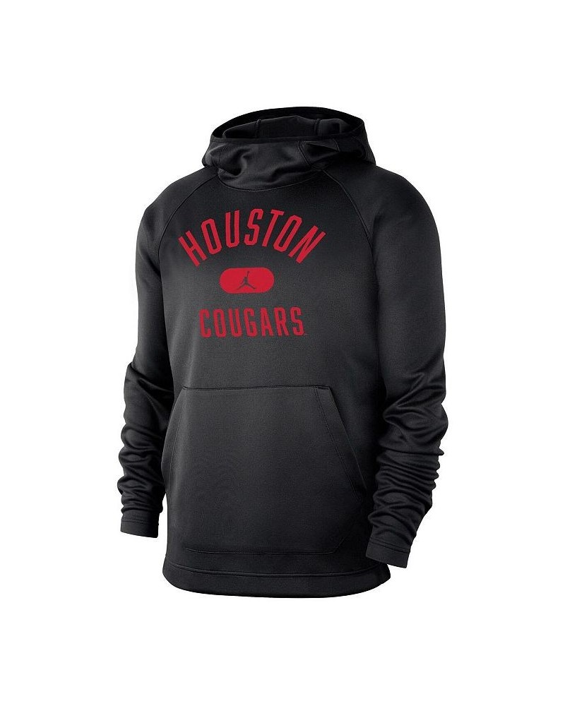 Men's Black Houston Cougars Spotlight Raglan Pullover Hoodie $34.09 Sweatshirt