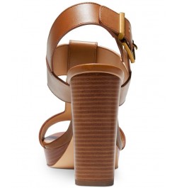 Women's Becker T-Strap Slingback Sandals Brown $68.20 Shoes