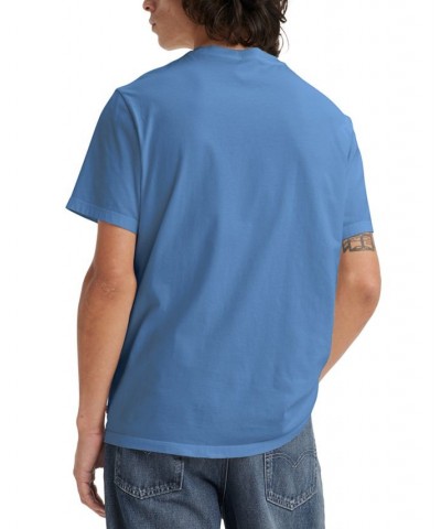 Men's Short Sleeve Crewneck Logo Graphic T-Shirt Blue $16.80 T-Shirts