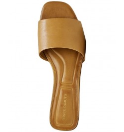 Cheleah Slip-On Block-Heel Slide Sandals Tan/Beige $49.05 Shoes