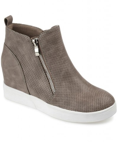 Women's Pennelope Wedge Sneakers Taupe $42.00 Shoes