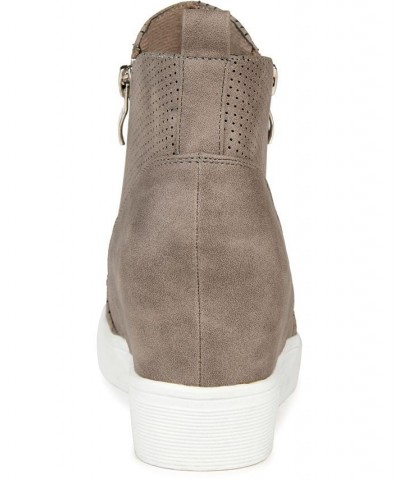 Women's Pennelope Wedge Sneakers Taupe $42.00 Shoes