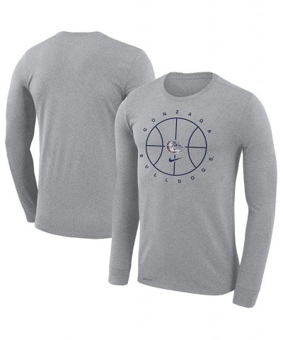 Men's Gray Gonzaga Bulldogs Basketball Icon Legend Performance Long Sleeve T-shirt $31.34 T-Shirts