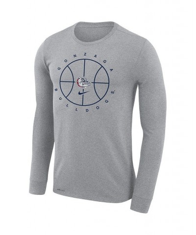 Men's Gray Gonzaga Bulldogs Basketball Icon Legend Performance Long Sleeve T-shirt $31.34 T-Shirts