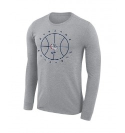 Men's Gray Gonzaga Bulldogs Basketball Icon Legend Performance Long Sleeve T-shirt $31.34 T-Shirts