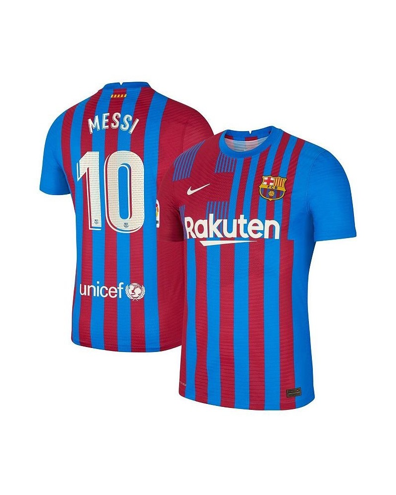 Men's Lionel Messi Blue Barcelona 2021/22 Home Authentic Player Jersey $59.20 Jersey