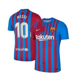 Men's Lionel Messi Blue Barcelona 2021/22 Home Authentic Player Jersey $59.20 Jersey