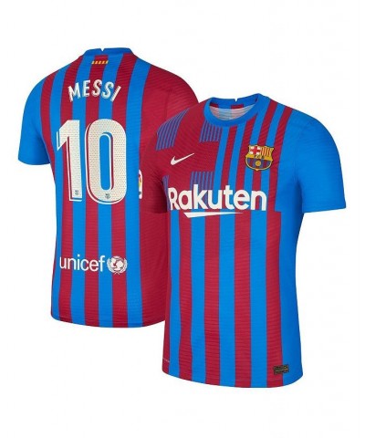 Men's Lionel Messi Blue Barcelona 2021/22 Home Authentic Player Jersey $59.20 Jersey