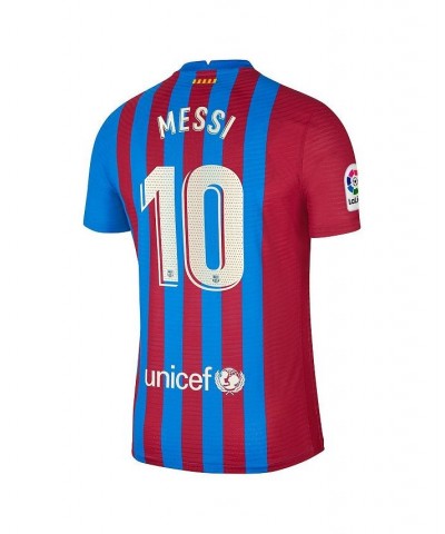 Men's Lionel Messi Blue Barcelona 2021/22 Home Authentic Player Jersey $59.20 Jersey