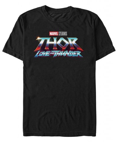 Men's Thor- Love and Thunder Logo Short Sleeve T-shirt Black $17.50 T-Shirts