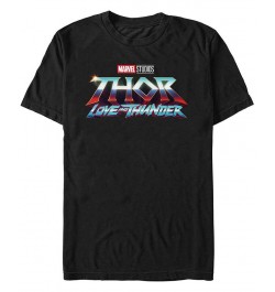 Men's Thor- Love and Thunder Logo Short Sleeve T-shirt Black $17.50 T-Shirts