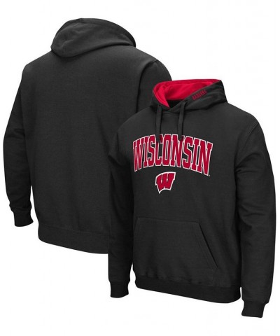 Men's Black Wisconsin Badgers Arch Logo 3.0 Pullover Hoodie $24.00 Sweatshirt