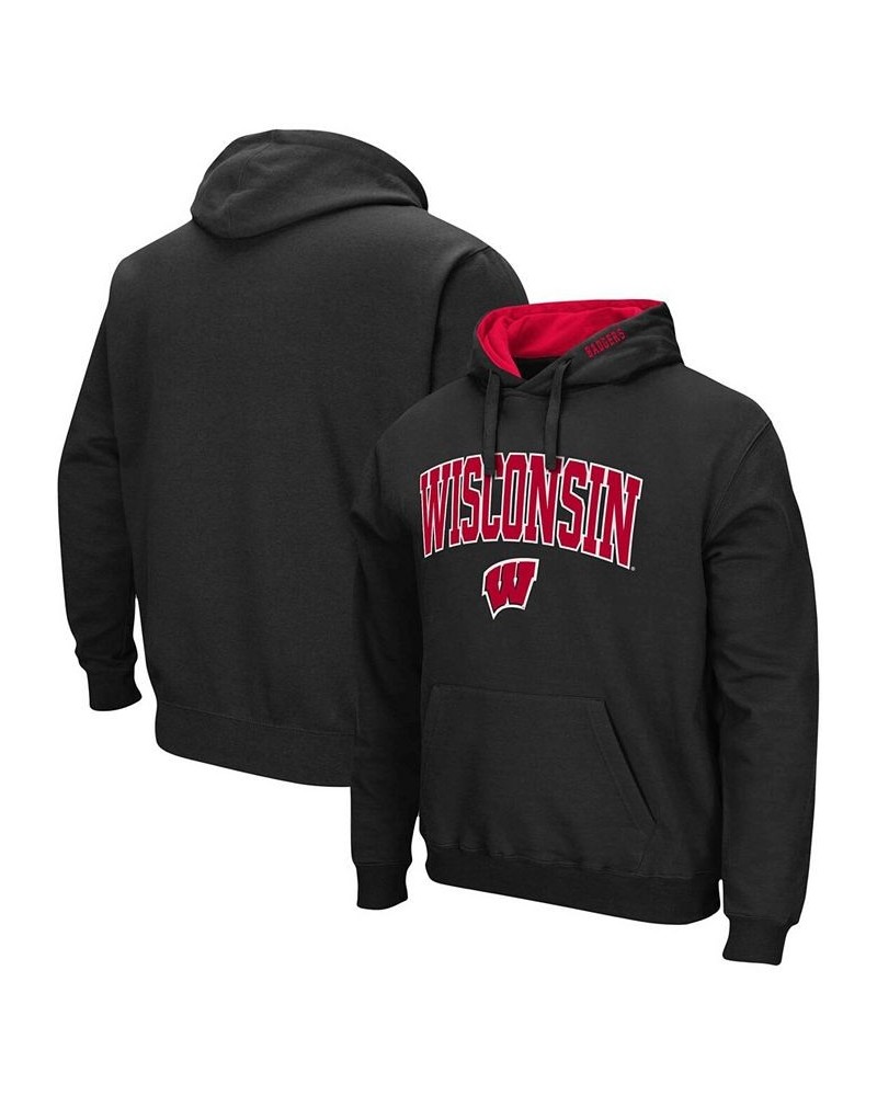 Men's Black Wisconsin Badgers Arch Logo 3.0 Pullover Hoodie $24.00 Sweatshirt