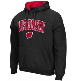 Men's Black Wisconsin Badgers Arch Logo 3.0 Pullover Hoodie $24.00 Sweatshirt