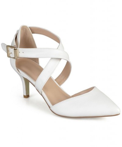 Women's Riva Crisscross Heels White $36.90 Shoes