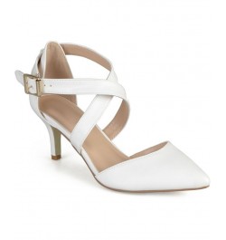 Women's Riva Crisscross Heels White $36.90 Shoes