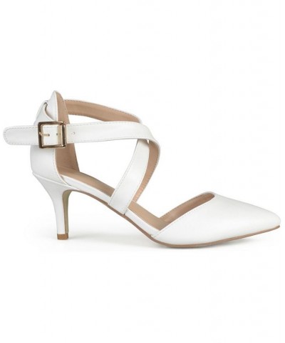 Women's Riva Crisscross Heels White $36.90 Shoes