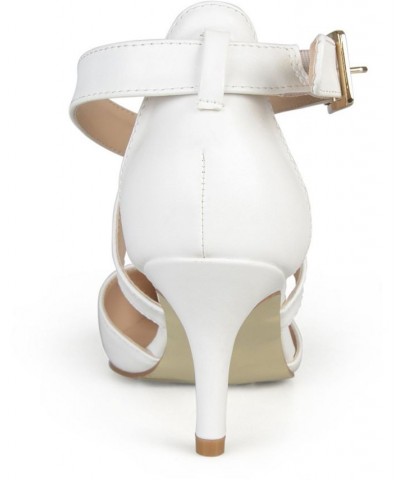 Women's Riva Crisscross Heels White $36.90 Shoes