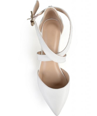 Women's Riva Crisscross Heels White $36.90 Shoes