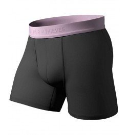 Men's Hustle 2-Pk. 4-Way Stretch Quick-Dry 5" Boxer Briefs Purple $17.02 Underwear