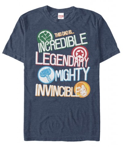 Marvel Men's Comic Collection This Dad Is Incredible Short Sleeve T-Shirt Blue $15.40 T-Shirts