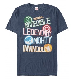 Marvel Men's Comic Collection This Dad Is Incredible Short Sleeve T-Shirt Blue $15.40 T-Shirts